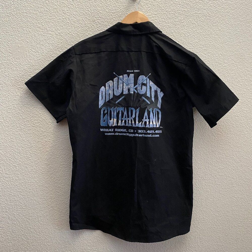 Vintage Schecter Guitar Research Drum City Guitarland CO Dickes Polo Shirt NWT